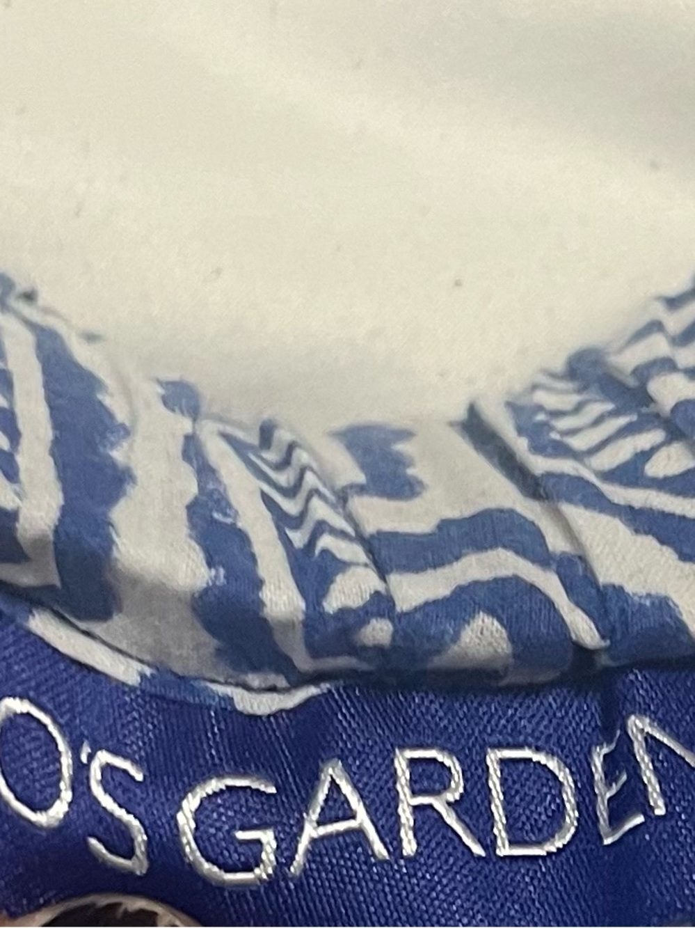 RO’S GARDEN Blue White Geometric Wide Leg Palazzo Pants Large - Picture 2 of 3